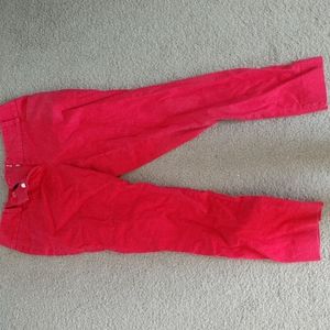 Red straight leg pants missing clasp